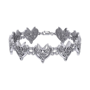 Joyous Celtic Hearts Silver Bracelet TBG773 - Jewelry
